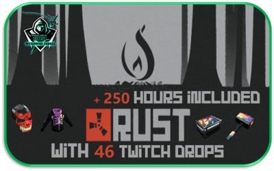 Buy rust account with 46 twitch drops and 250 hours