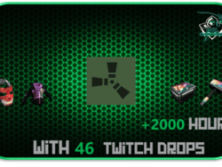 buy rust account with 46 twitch drops and 2000 hours