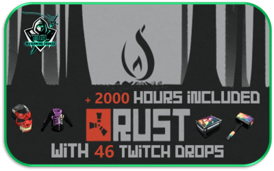 buy rust account with 46 twitch drops and 2000 hours