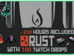 Buy rust account with 100 twitch drops and 250 hours