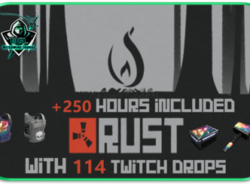 Buy rust accounts with 114 twitch drops & 250 hours