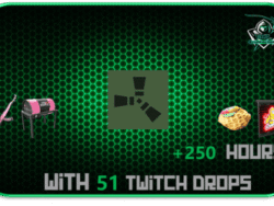 Buy rust account with 51 skins and 250+ hours